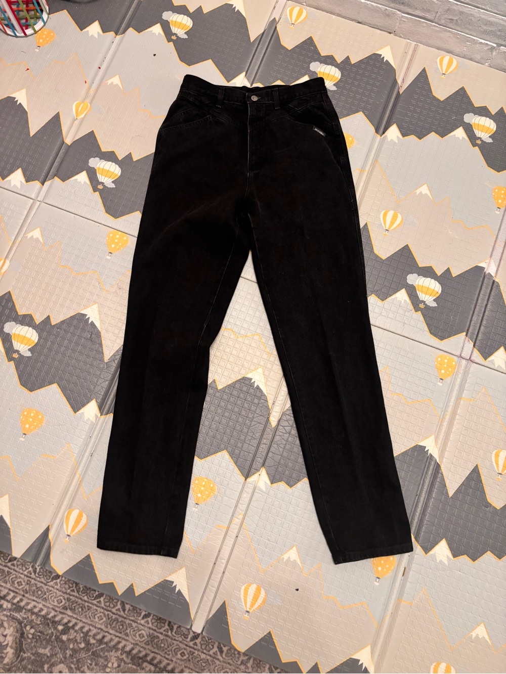 Rockies Black High-Waist Straight Leg Jeans